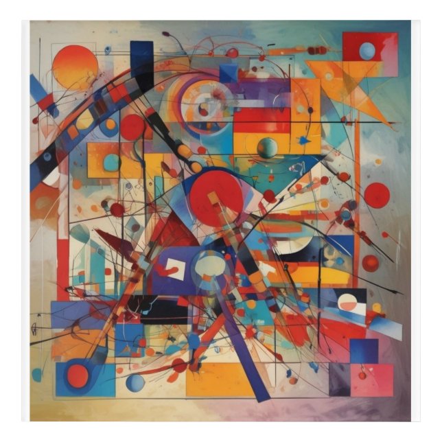 Modern Abstract Artwork Acrylic Print (Front)