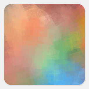 Modern Abstract Artwork Blank Template Elegant Square Sticker