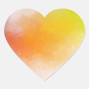 Modern Abstract Artwork Colorful Blank Template Heart Sticker