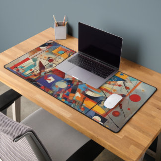 Modern Abstract Artwork Desk Mat