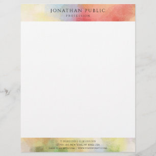 Modern Abstract Artwork Elegant Cool Template Letterhead