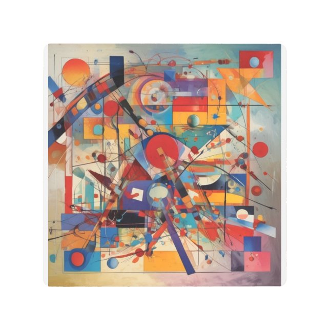 Modern Abstract Artwork Metal Print (Front)