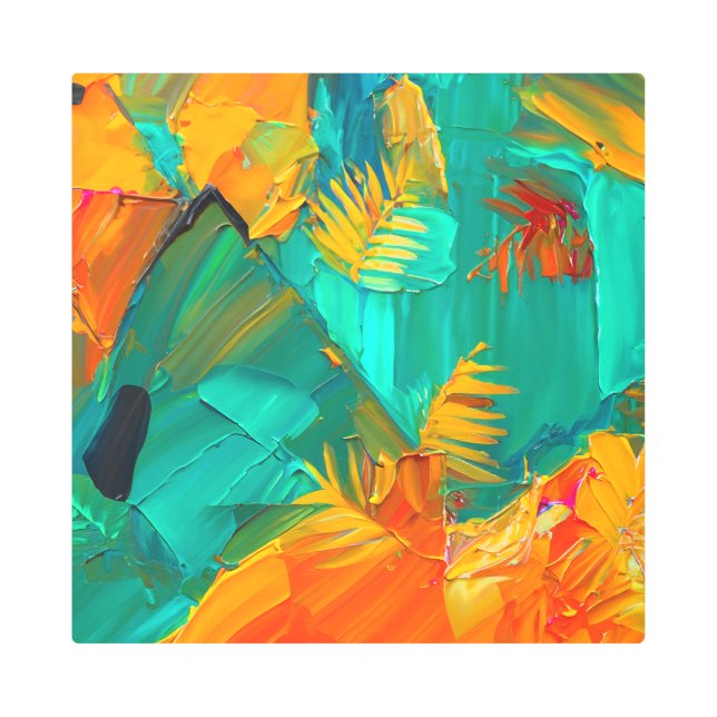 Modern Abstract Artwork Metal Print (Front)