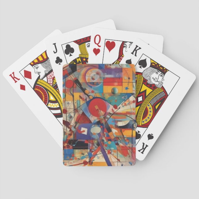 Modern Abstract Artwork Poker Cards (Back)