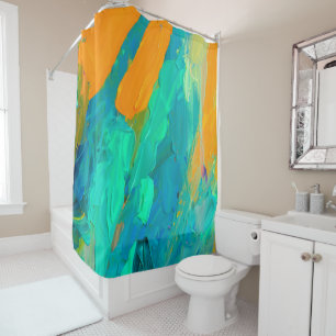 Modern Abstract Artwork Shower Curtain