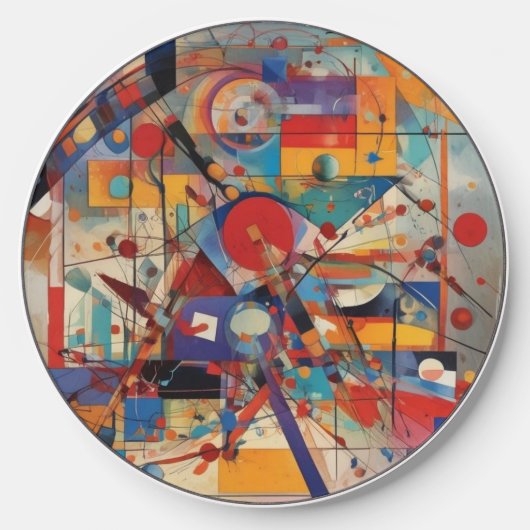 Modern Abstract Artwork Wireless Charger (Front)