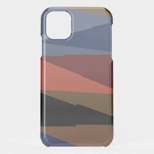 Modern abstract asymmetrical triangle pattern  iPhone 11 case