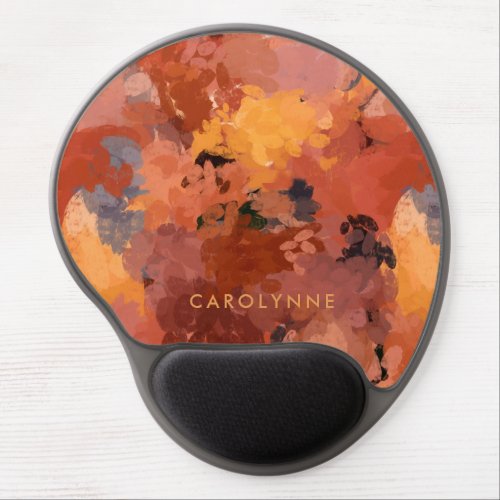 Modern Abstract Autumn Terracotta Gel Mouse Pad