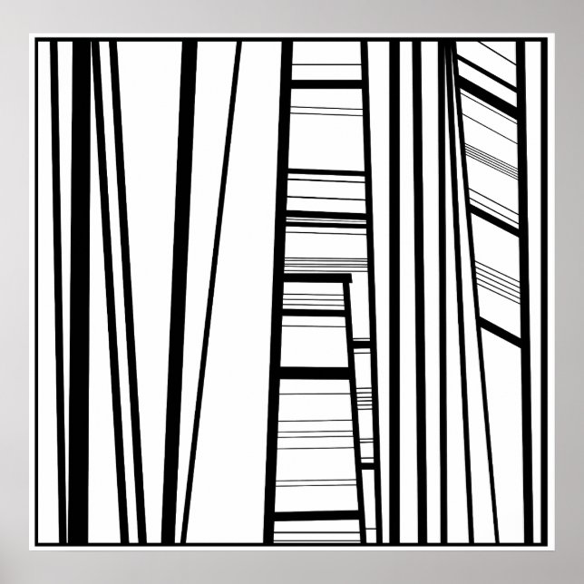 modern abstract b/w poster (Front)
