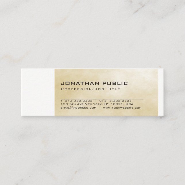 Modern Abstract Background Professional Plain Mini Business Card (Front)