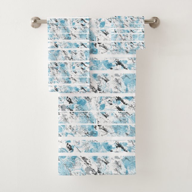 Modern Abstract Bath Towel Set (Insitu)