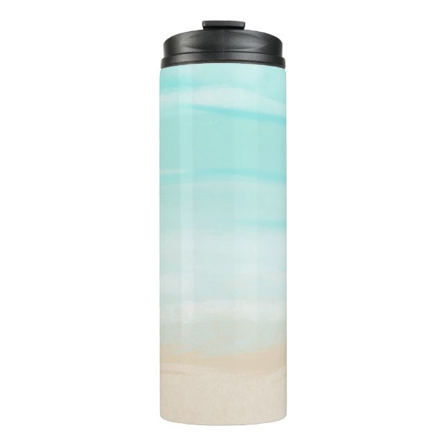 Modern Abstract Beach Thermal Tumbler (Front)