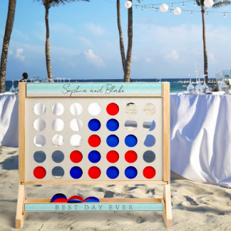 Modern Abstract Beach Wedding Fast Four