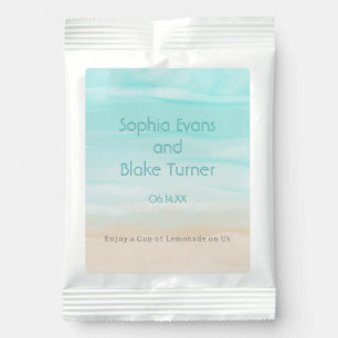 Modern Abstract Beach Wedding Lemonade Drink Mix