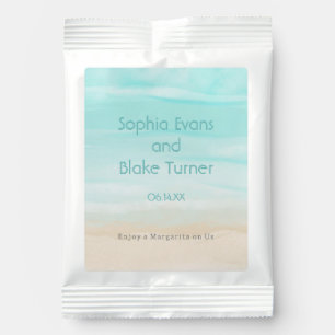 Modern Abstract Beach Wedding Margarita Drink Mix