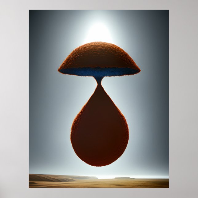 Modern Abstract Beautiful Surreal umbrella tree Poster (Front)