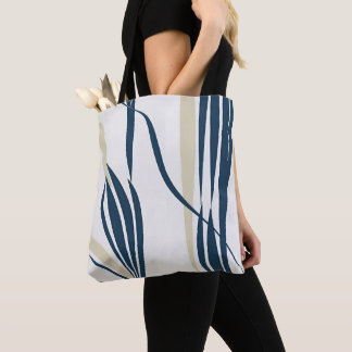 Modern Abstract Beige and Blue Tote bag