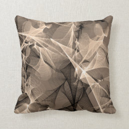 Modern Abstract Beige Brown Black Throw Pillow