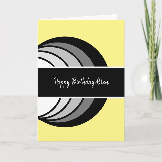 Modern Abstract Birthday Card (Front)