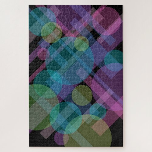 Modern Abstract Black 001 Jigsaw Puzzle