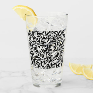 Modern Abstract Black and White Artistic Glass