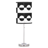 Modern Abstract Black and White Design | Table Lamp (Back)