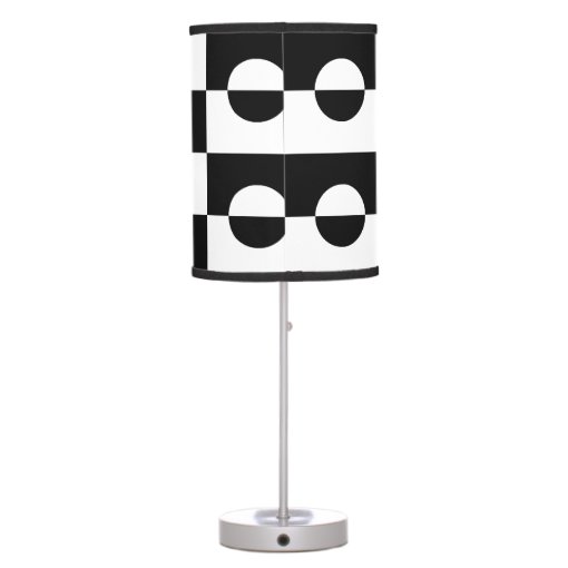 Modern Abstract Black and White Design | Table Lamp | Zazzle