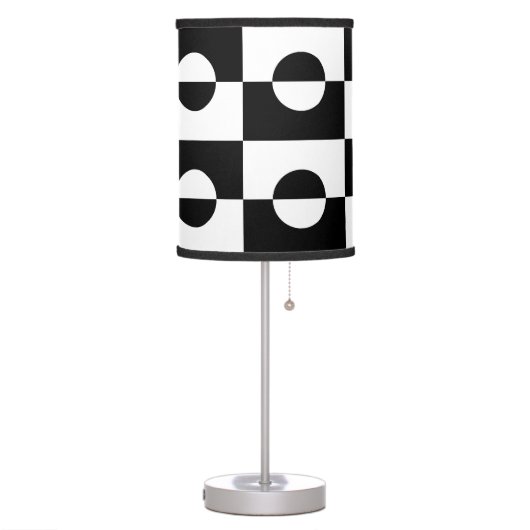 Modern Abstract Black and White Design | Table Lamp (Left)