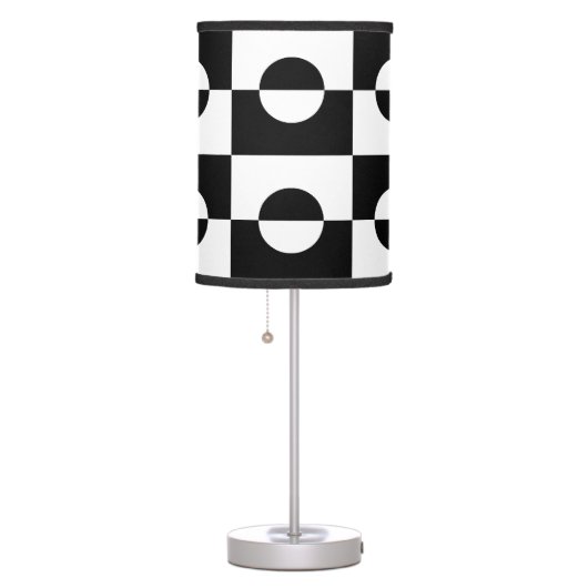 Modern Abstract Black and White Design | Table Lamp (Right)