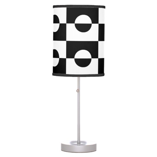 Modern Abstract Black and White Design | Table Lamp (Front)