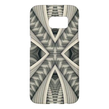 Modern Abstract Black And White Geometric Pattern Samsung Galaxy S7 Case by skellorg at Zazzle