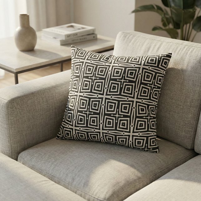 Modern Abstract Black and White Geometric Pattern Fabric (Creator Uploaded)