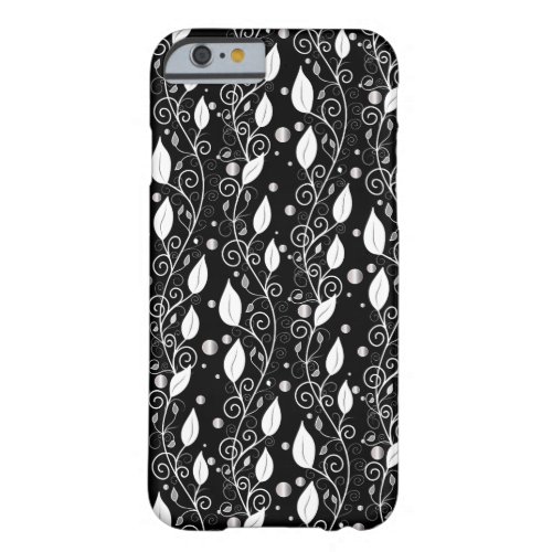 Modern abstract black and white ink illustration barely there iPhone 6 case