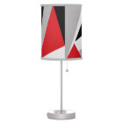 Modern abstract black, red, white table lamp