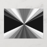Modern Abstract Black White Triangles Pattern Postcard at Zazzle