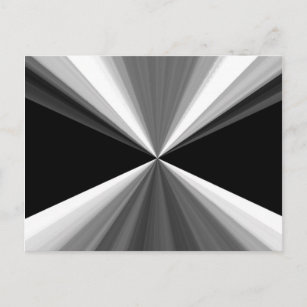 Modern abstract black white triangles pattern postcard