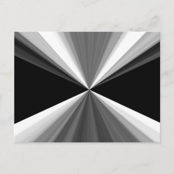 Modern Abstract Black White Triangles Pattern Postcard by pink_water at Zazzle