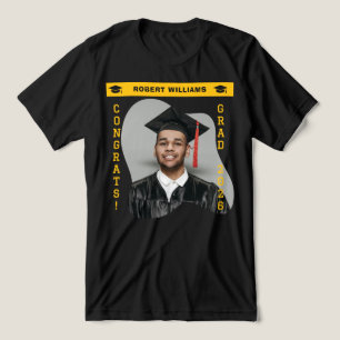 Modern Abstract Blob Geometry Photo Grad Party Tri-Blend Shirt