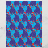 Modern abstract BLUE and red Rainbow drops pattern (Front)