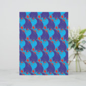 Modern abstract BLUE and red Rainbow drops pattern (Standing Front)