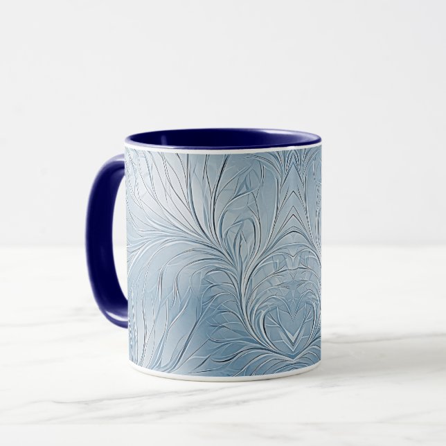 Modern Abstract Blue Coffee Mug (Front Left)