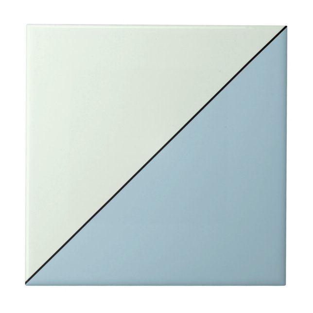 Modern Abstract Blue Geometric Triangle Ceramic Tile (Front)