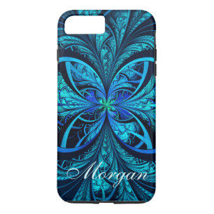 Modern Abstract Blue Green Fractal iPhone 8/7 Case