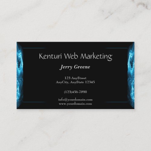 Modern Abstract Blue Hi Tech Business Card