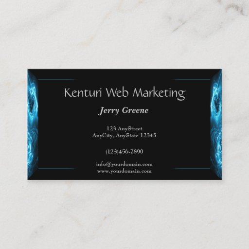 Customizable Modern Abstract Blue Hi Tech Business Card