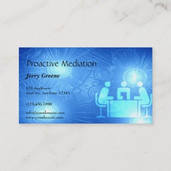 Modern Abstract Blue Office Business Card by BeSeenBranding at Zazzle