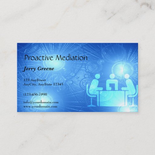 Customizable Modern Abstract Blue Office Business Card