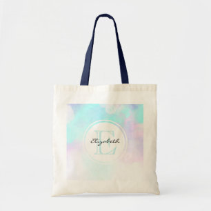 Modern Abstract Blue & Purple Watercolor Tote Bag