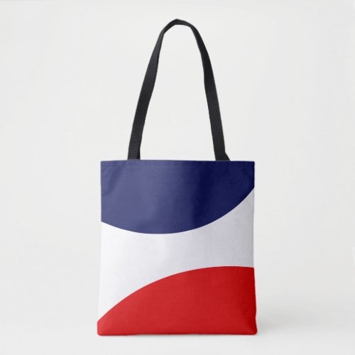 Modern Abstract Blue Red and White Tote Bag