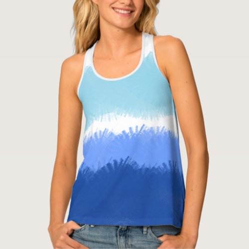 Modern Abstract Blue Tones  Tank Top